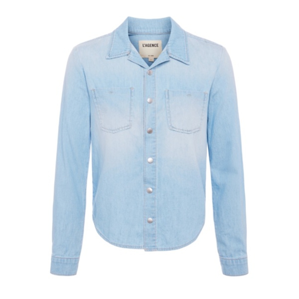 L'AGENCE Isla Denim Shirt - Button Up - Dakota - Large